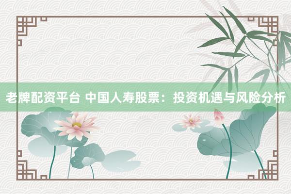 老牌配资平台 中国人寿股票：投资机遇与风险分析